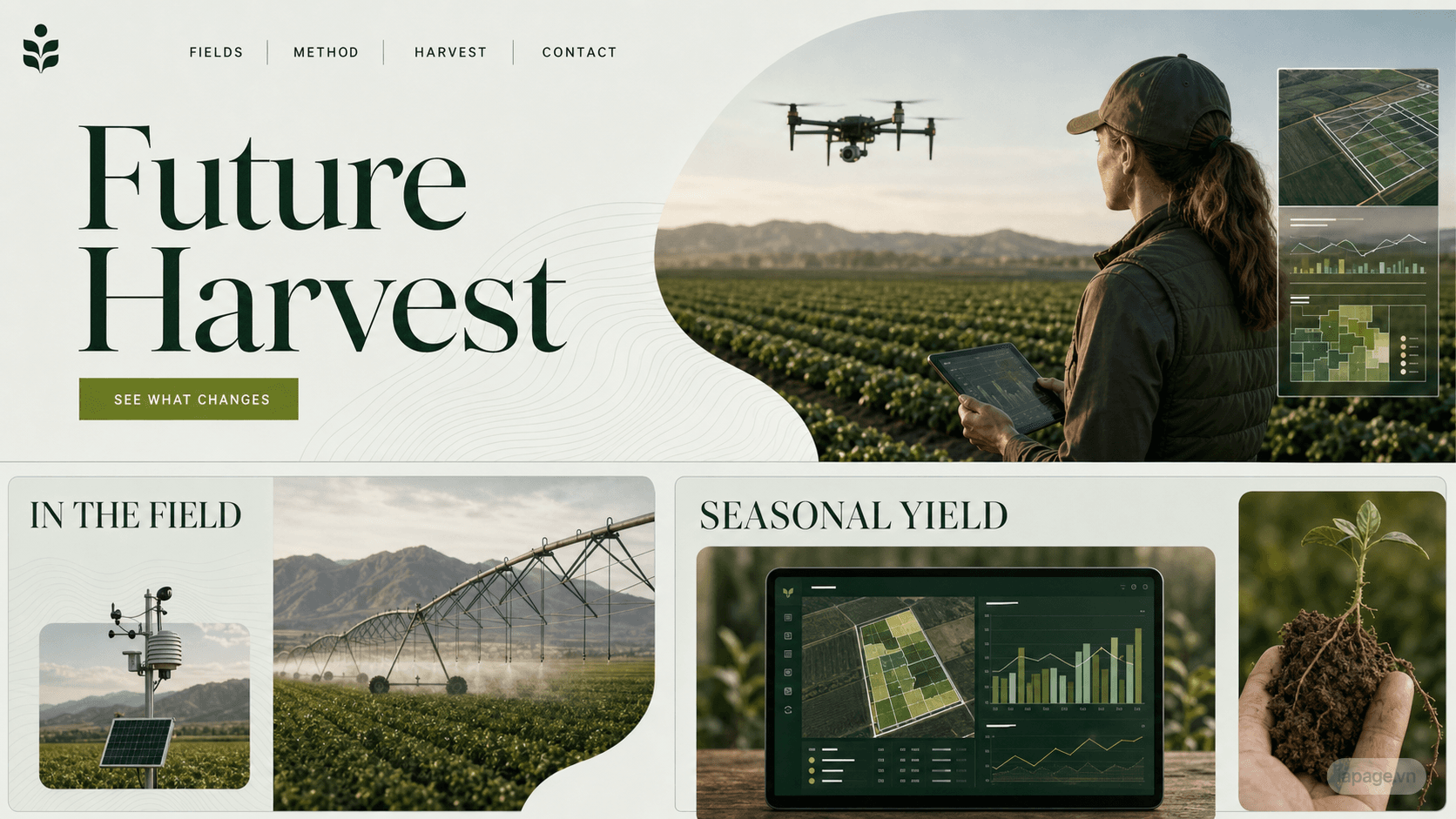 Preview of the related Future Harvest website direction