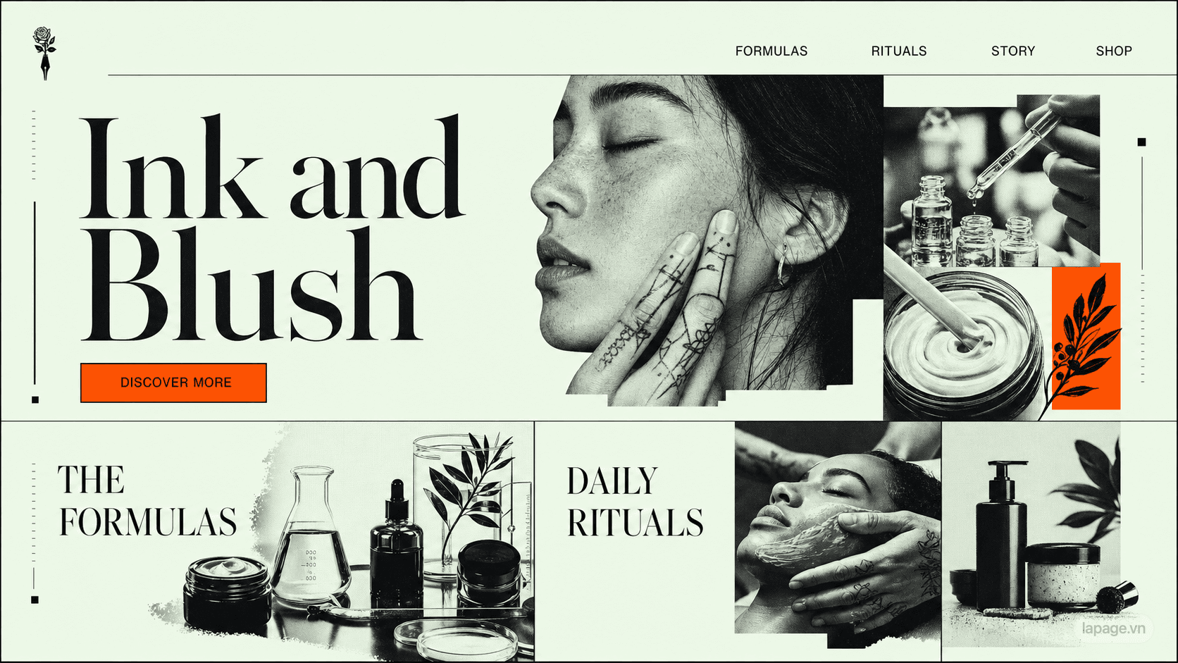 Ink and Blush selected website direction