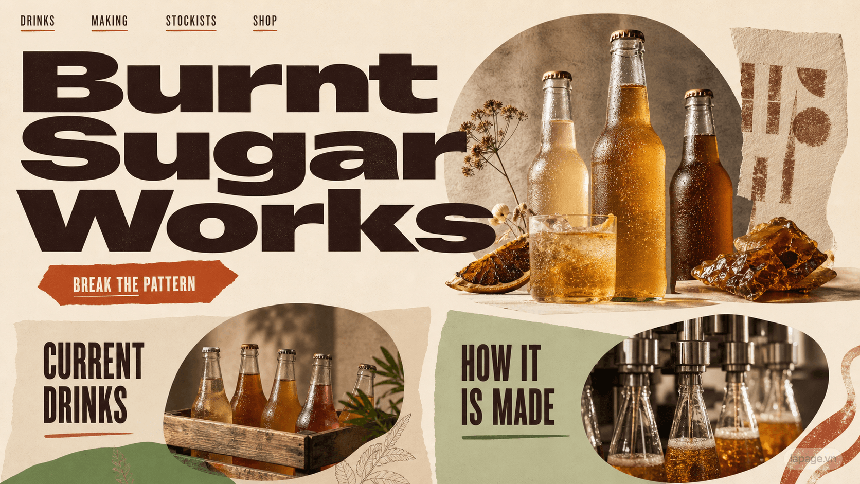 Preview of the related Burnt Sugar Works website direction