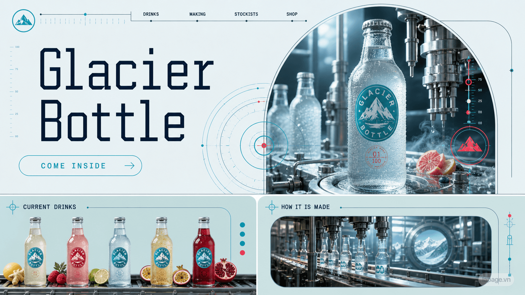 Preview of the related Glacier Bottle website direction