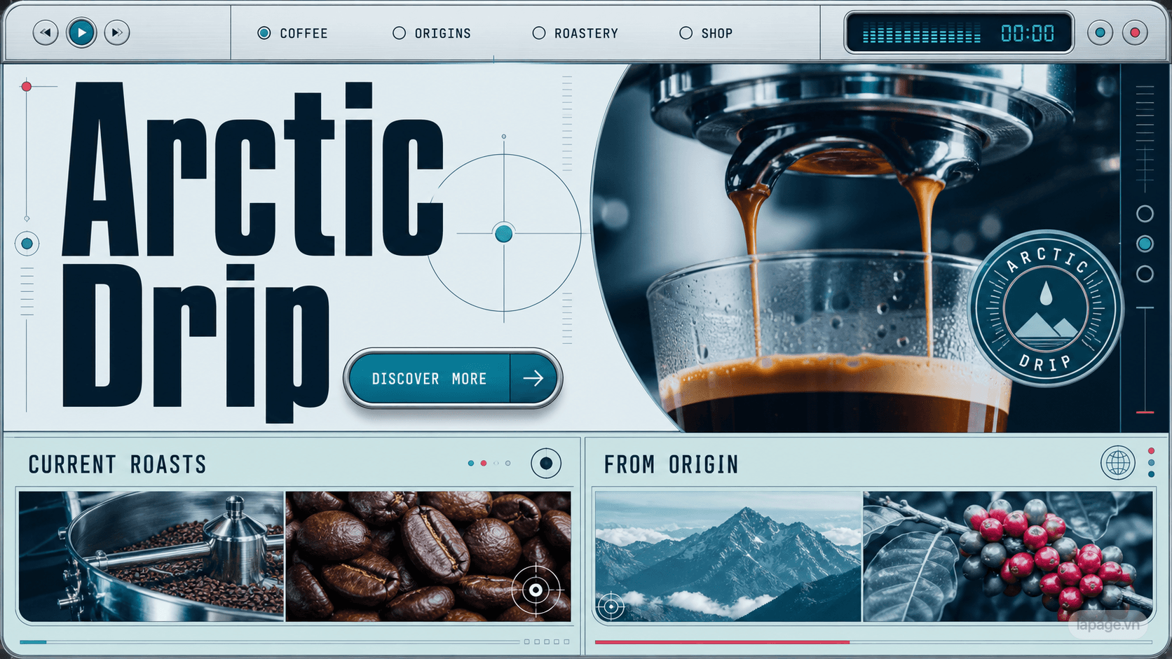 Preview of the related Arctic Drip website direction