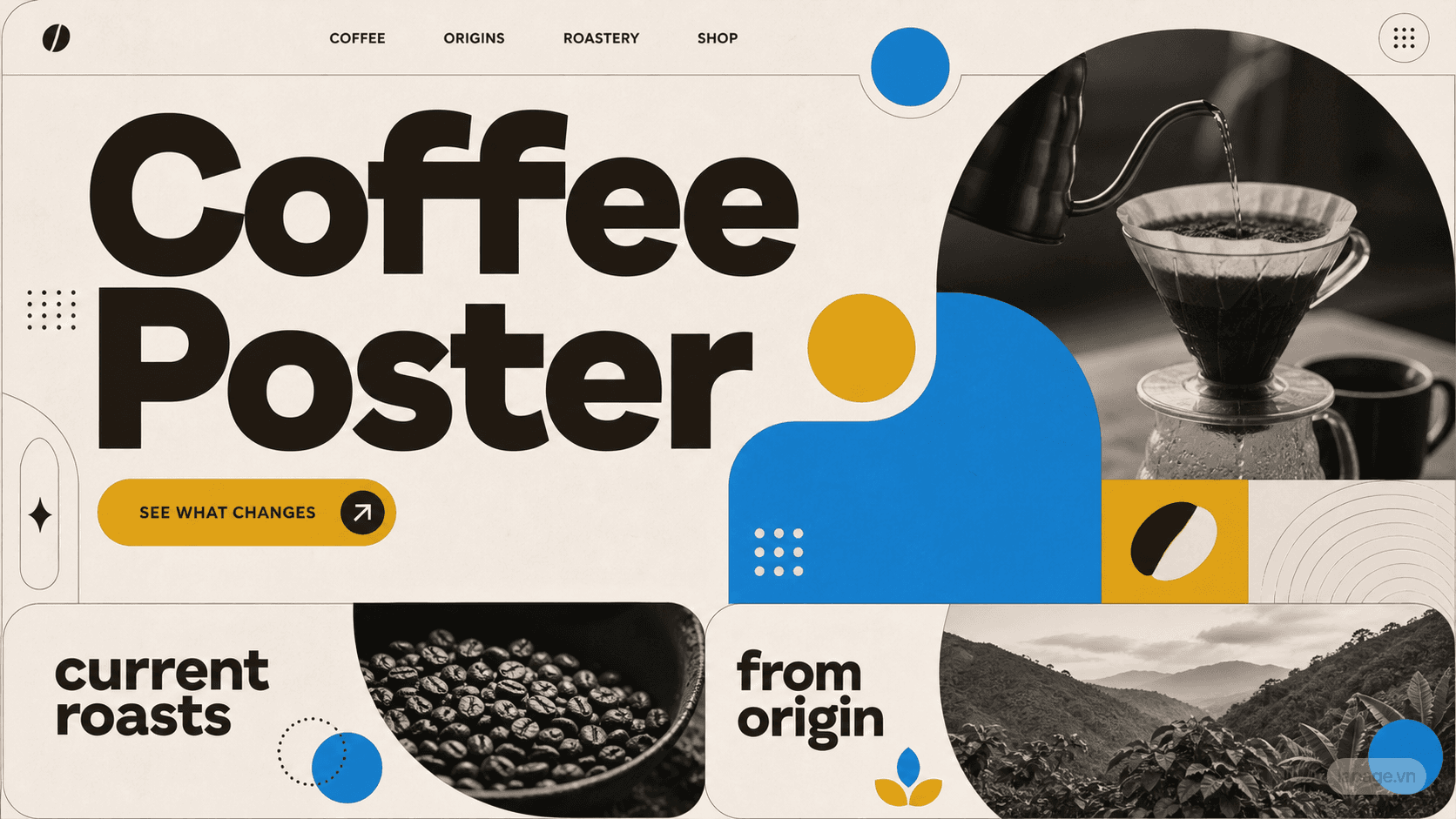 Preview of the related Coffee Poster website direction