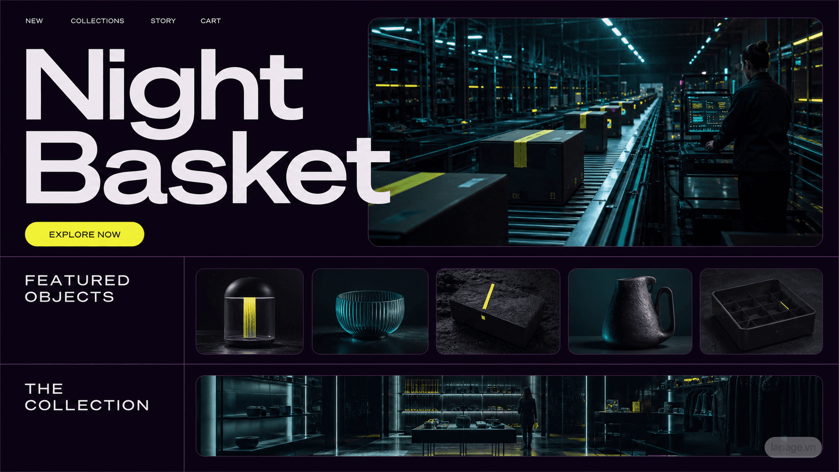 Preview of the related Night Basket website direction