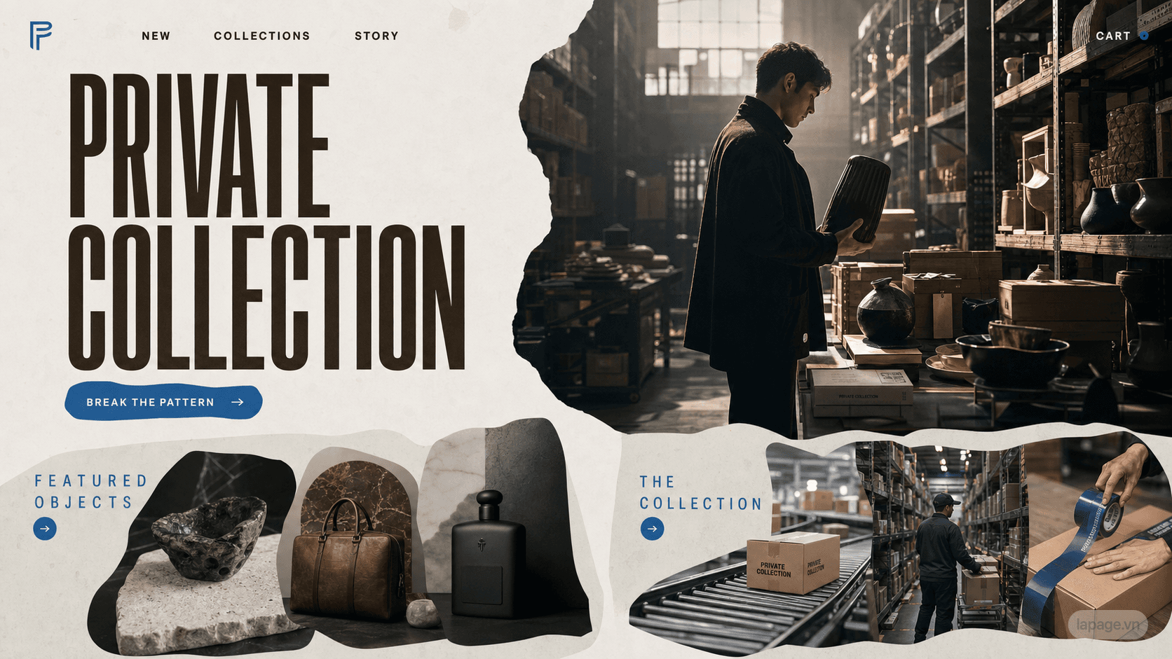 Preview of the related Private Collection website direction