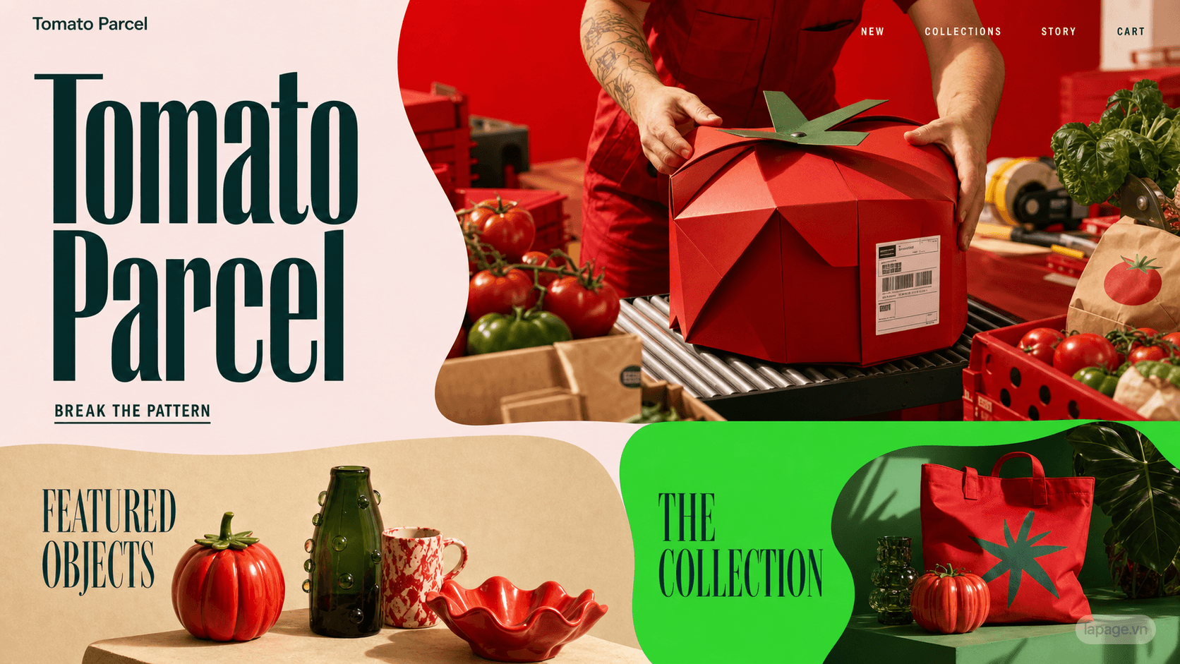 Preview of the related Tomato Parcel website direction