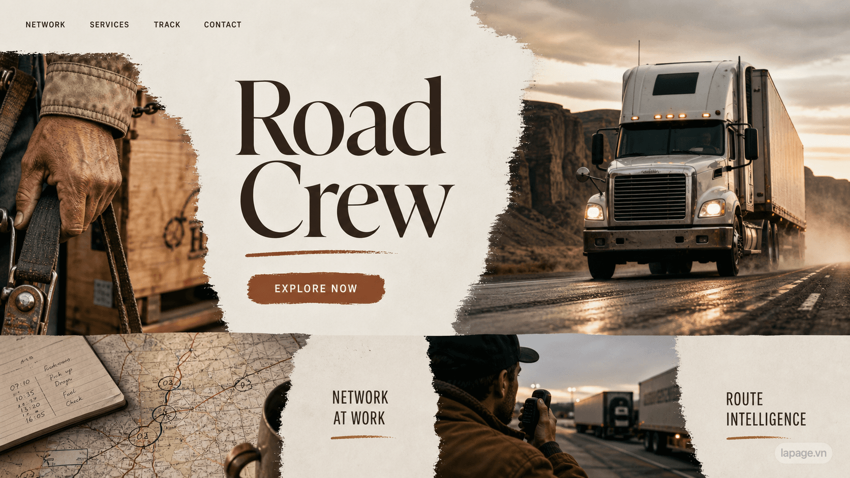 Preview of the related Road Crew website direction