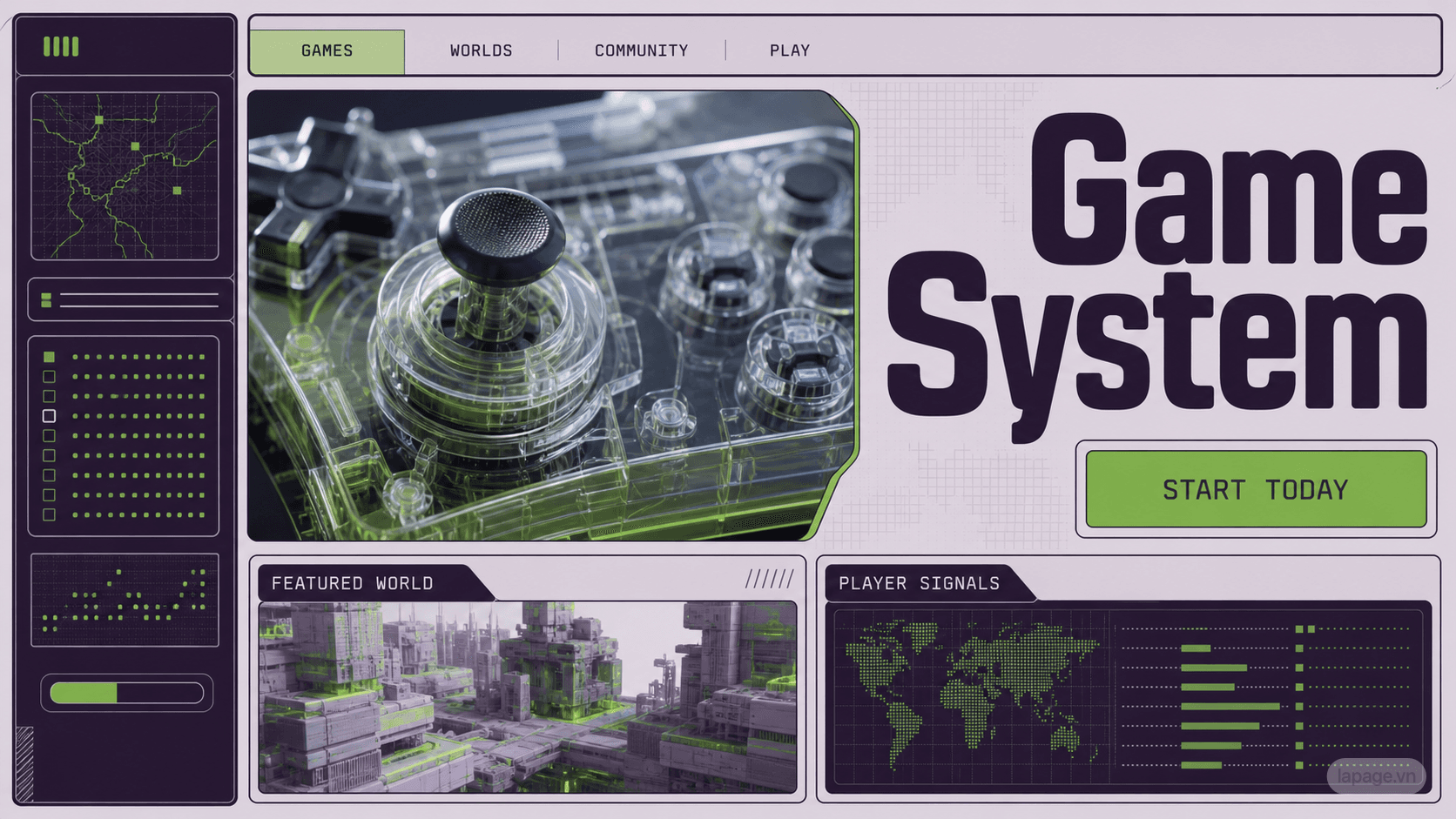 Preview of the related Game System website direction