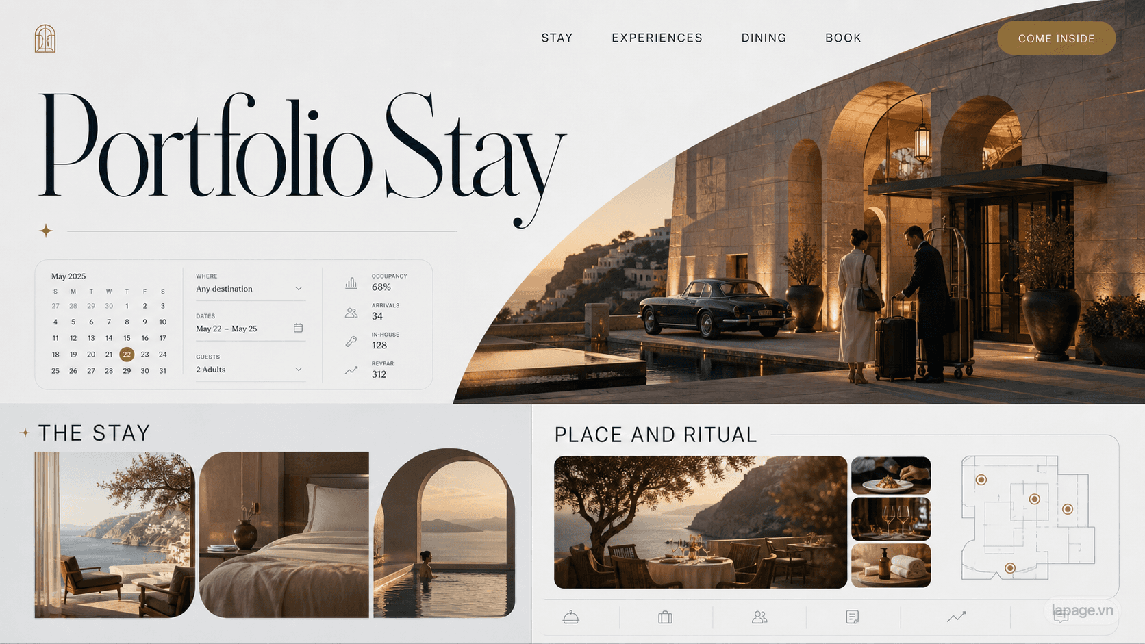 Preview of the related Portfolio Stay website direction