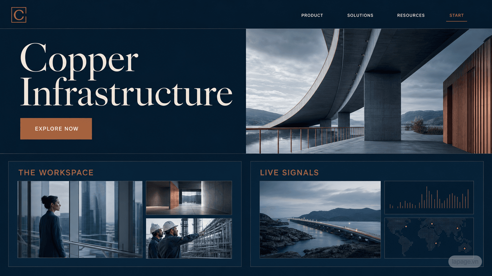Preview of the related Copper Infrastructure website direction