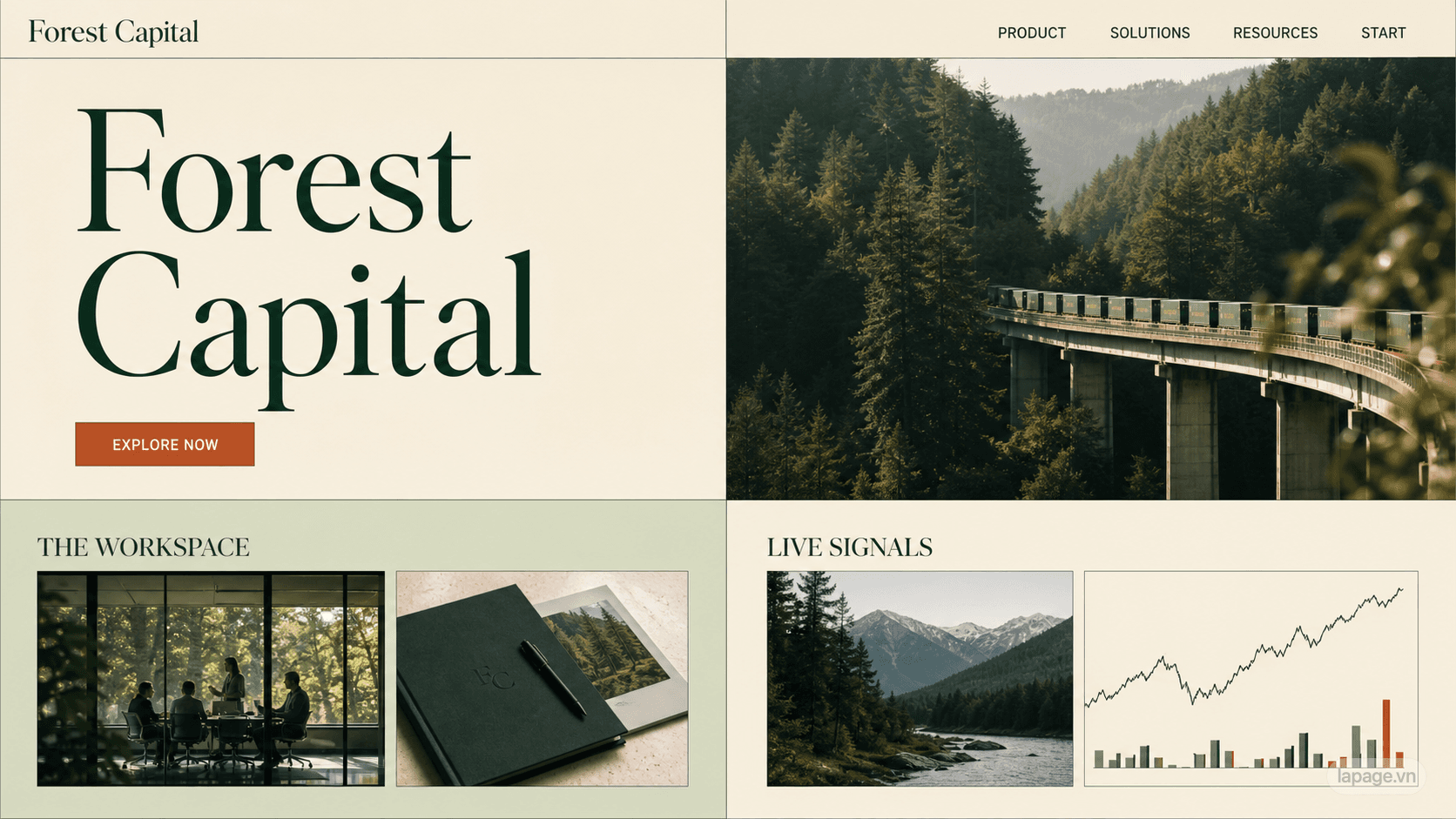 Preview of the related Forest Capital website direction