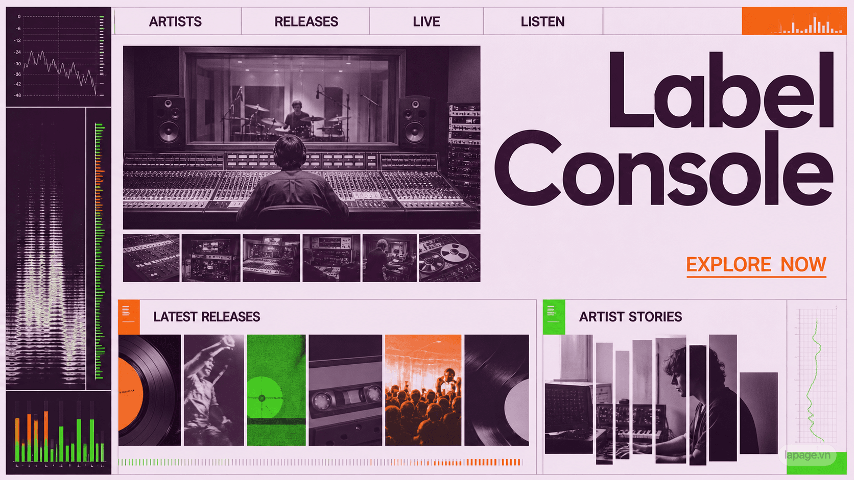 Preview of the related Label Console website direction