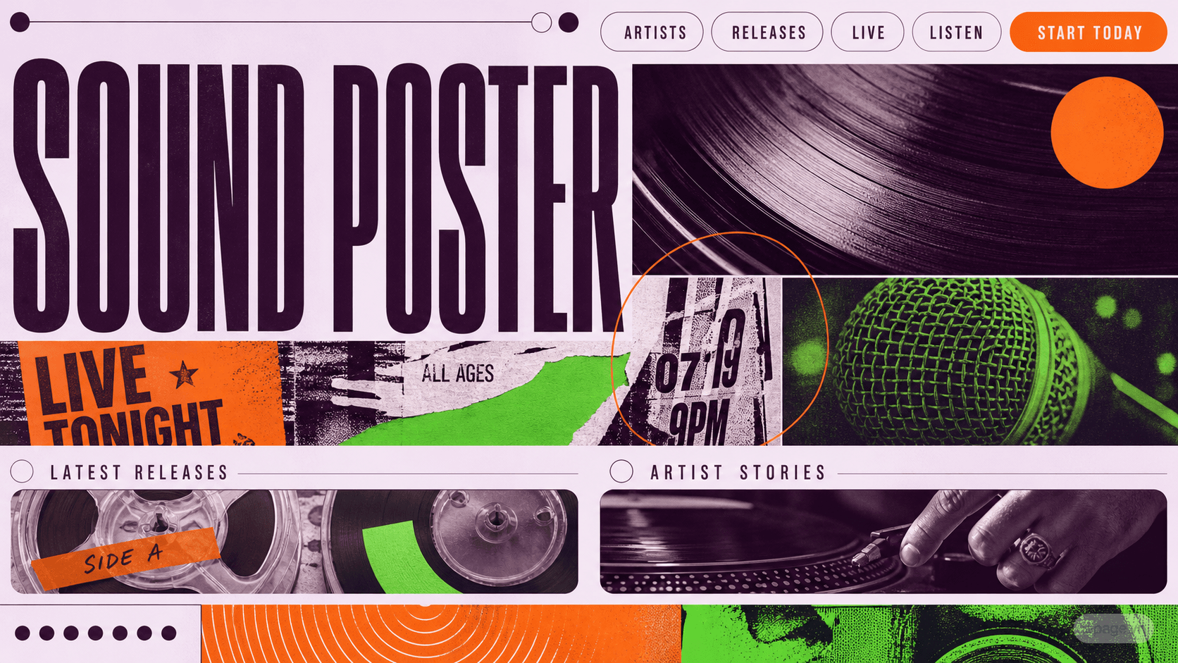 Preview of the related Sound Poster website direction