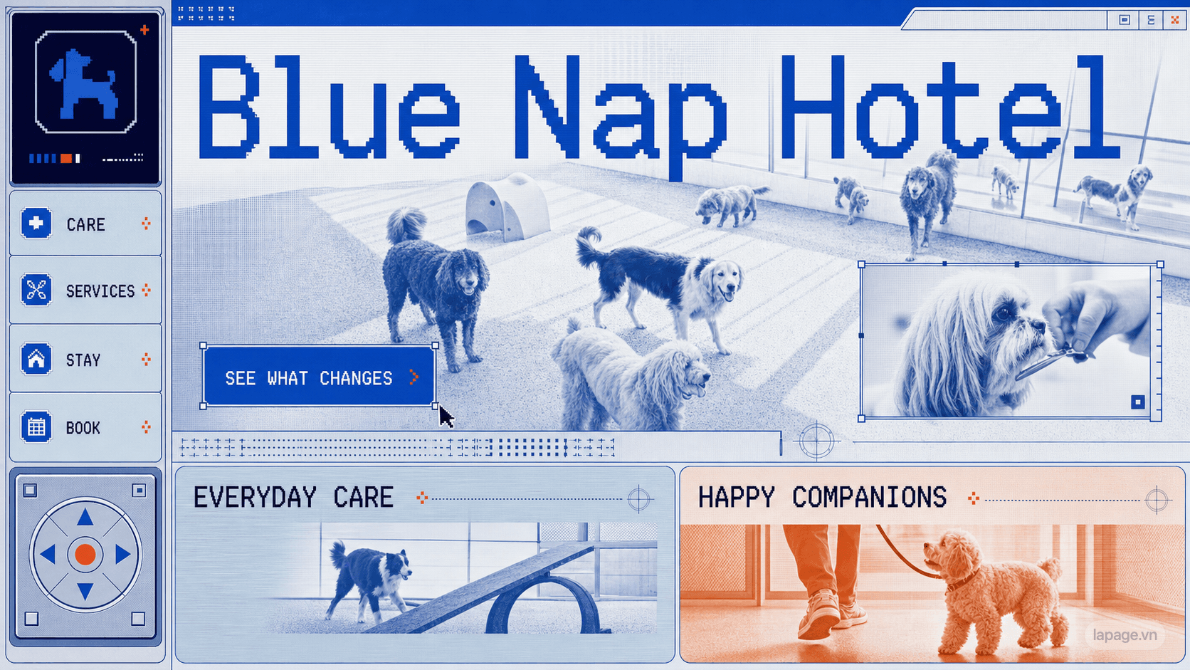 Preview of the related Blue Nap Hotel website direction