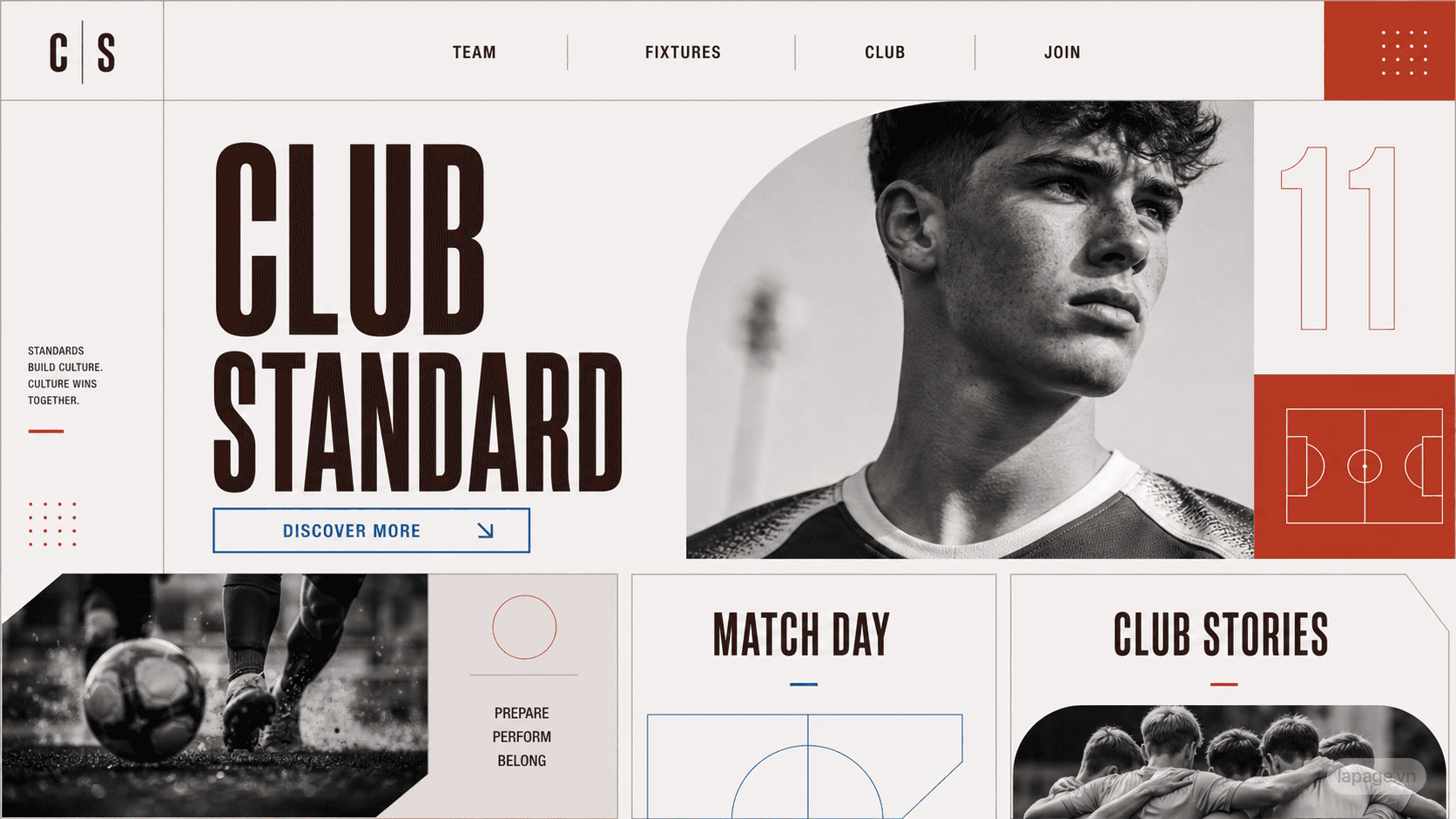 Preview of the related Club Standard website direction