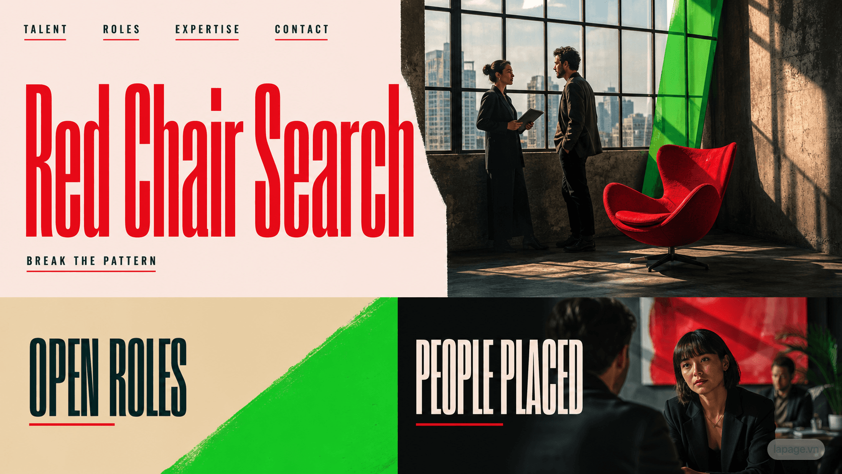 Preview of the related Red Chair Search website direction