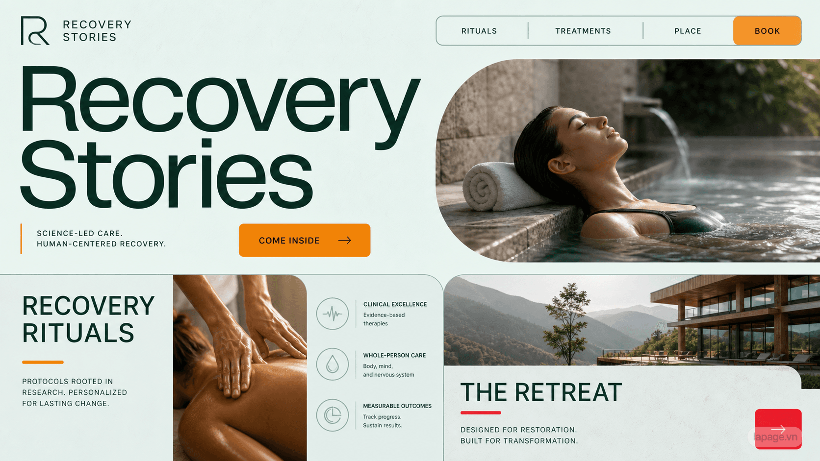 Preview of the related Recovery Stories website direction
