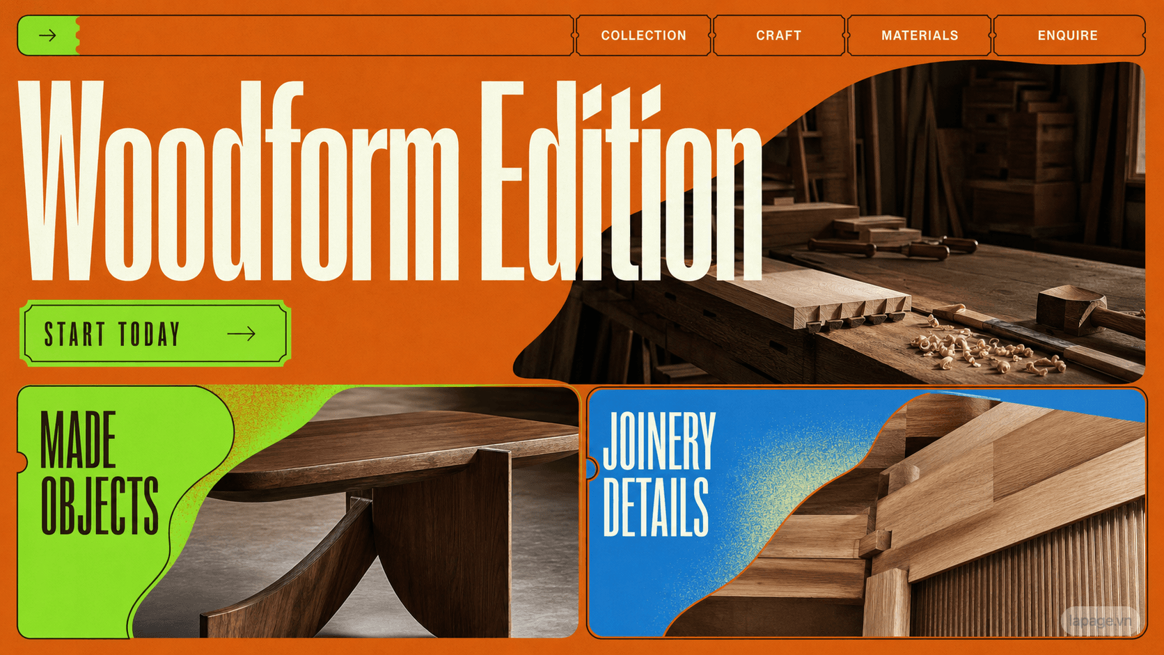 Preview of the related Woodform Edition website direction