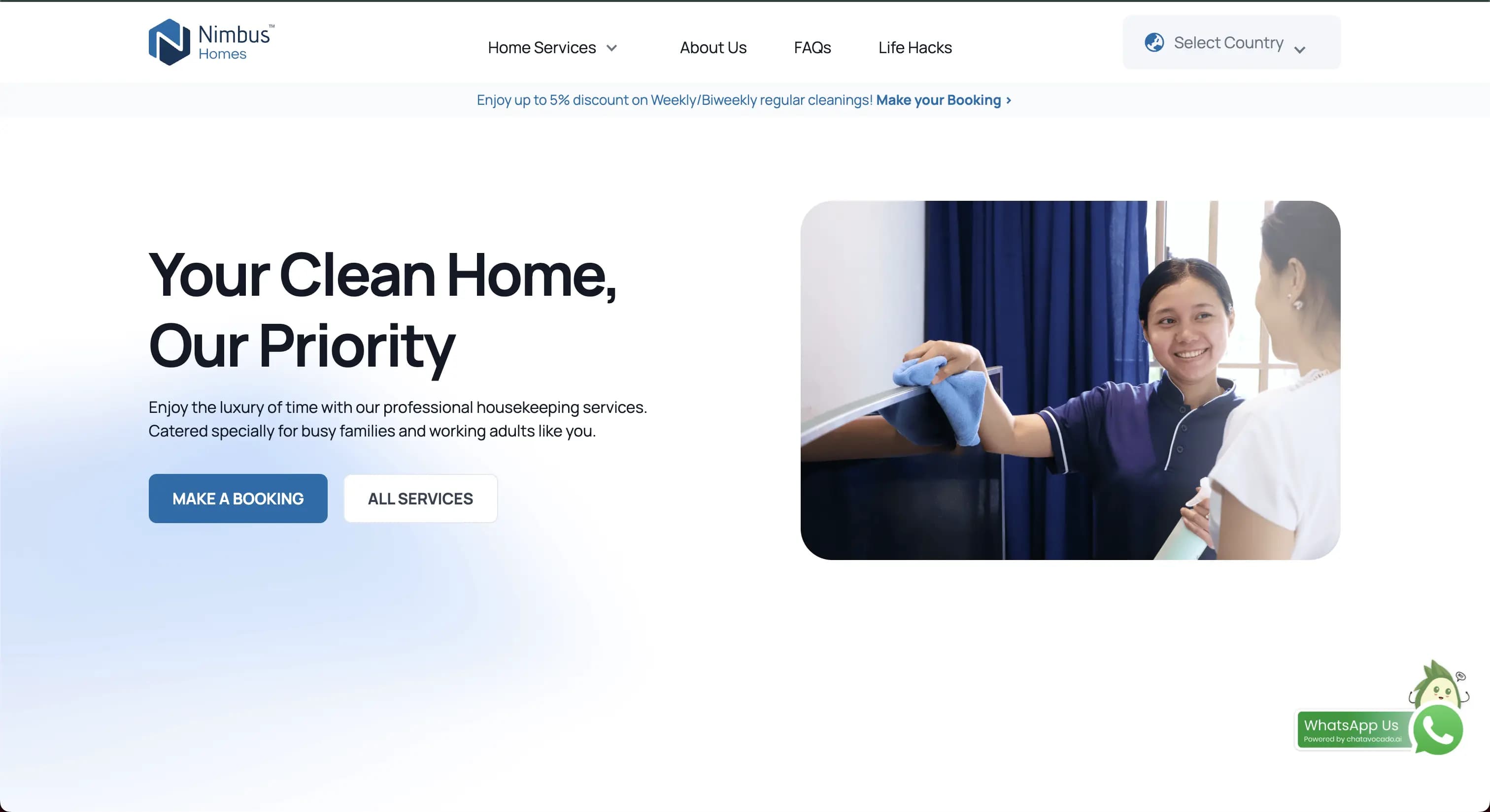 Nimbus Homes website