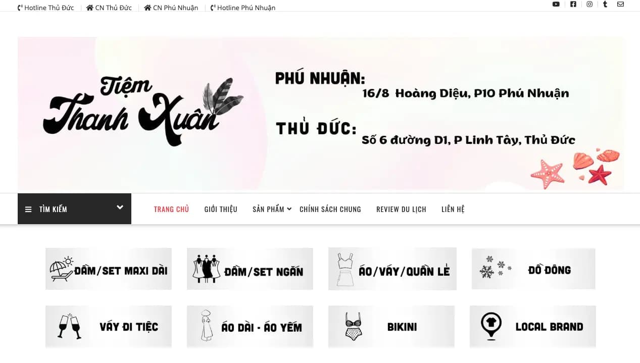 Tiệm Thanh Xuân project screenshot